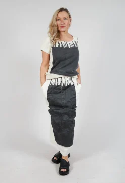 Rundholz Mainline Skirts^Seam Maxi Skirt in Black Paint
