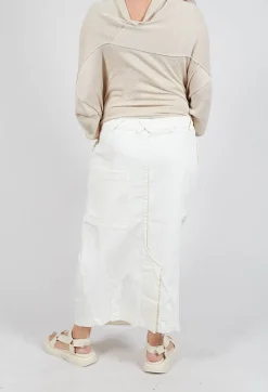 Rundholz Mainline Skirts^Seam Maxi Skirt in in Starwhite Paint