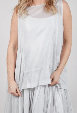 Rundholz Mainline Tops^Semi Sheer Top in Moon Sparkle