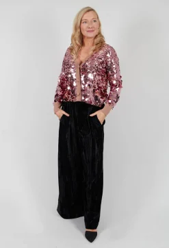 Sfizio Cardigans^Sequin Cardigan in Woodrose