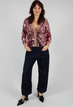 Sfizio Cardigans^Sequin Cardigan in Woodrose