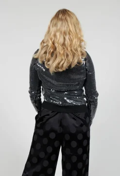 Maliparmi Cardigans^Sequined Cardigan in Black