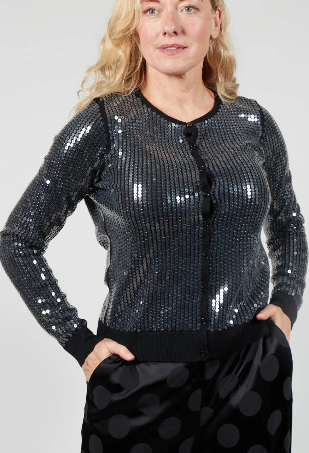 Maliparmi Cardigans^Sequined Cardigan in Black