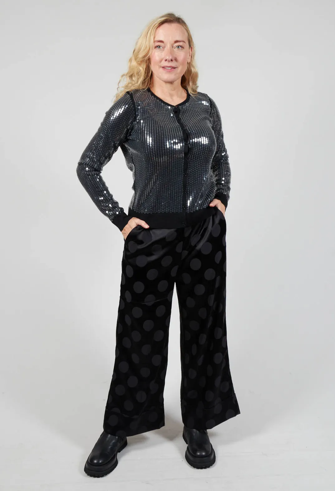 Maliparmi Cardigans^Sequined Cardigan in Black