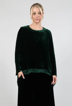 Bianco Levrin Tops^Sevda Top in Bottle Green