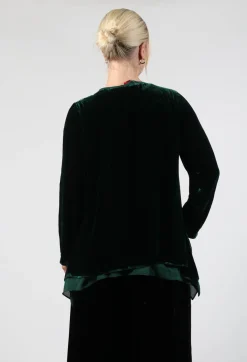 Bianco Levrin Tops^Sevda Top in Bottle Green