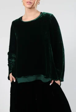 Bianco Levrin Tops^Sevda Top in Bottle Green