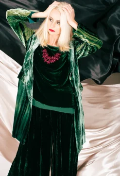 Bianco Levrin Tops^Sevda Top in Bottle Green