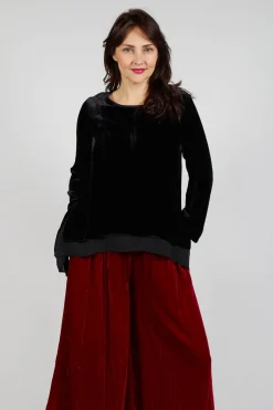 Bianco Levrin Tops^Sevda Top in Chiffon Black