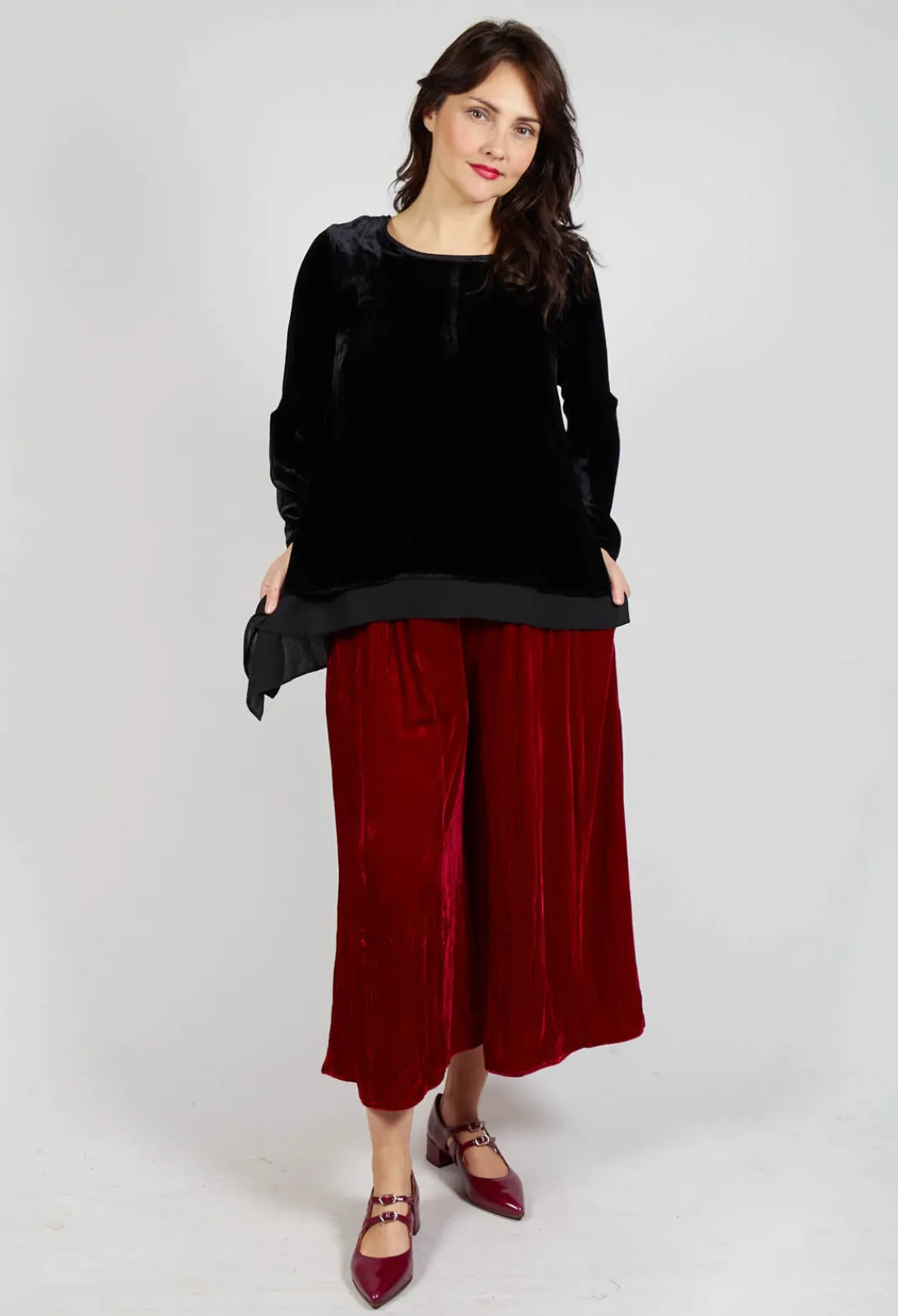 Bianco Levrin Tops^Sevda Top in Chiffon Black