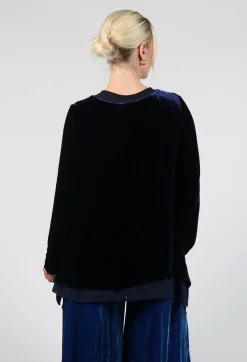 Bianco Levrin Tops^Sevda Top in Navy Blue