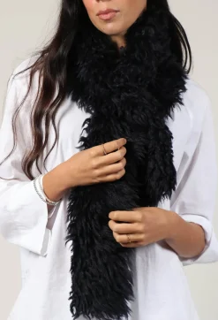 Dom Goor Scarves^Shearling Fur Scarf in Night Sky Navy