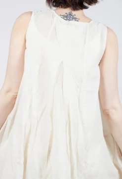 Rundholz Dip Dresses^Sheer Boat Neckline Dress in Greige Paper