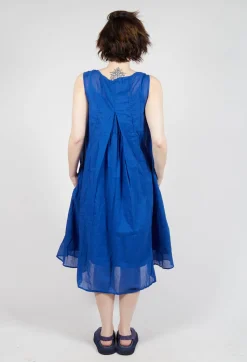 Rundholz Dip Dresses^Sheer Boat Neckline Dress in Royal Paper