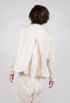 Rundholz Dip Shirts & Blouses^Sheer Crinkled Shirt in Greige Paper