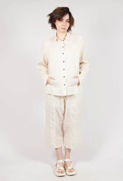 Rundholz Dip Shirts & Blouses^Sheer Crinkled Shirt in Greige Paper