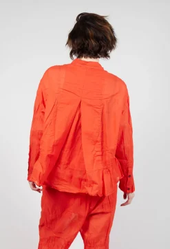 Rundholz Dip Shirts & Blouses^Sheer Crinkled Shirt in Mandarine Paper