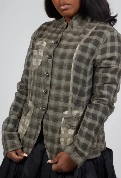 Rundholz Mainline Jackets^Sheer Fitted Jacket in Linen Check