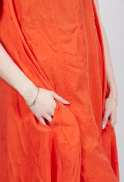 Rundholz Dip Dresses^Sheer Overlay Dress in Mandarine