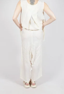 Rundholz Dip Trousers^Sheer Overlay Drop Crotch Trousers in Greige