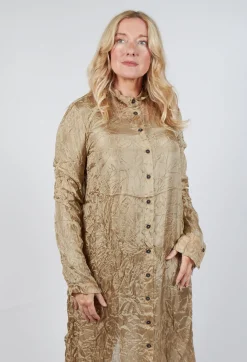 Rundholz Mainline Dresses^Sheer Shirt Dress in Camel Cloud