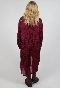 Rundholz Mainline Dresses^Sheer Shirt Dress in Merlot Cloud