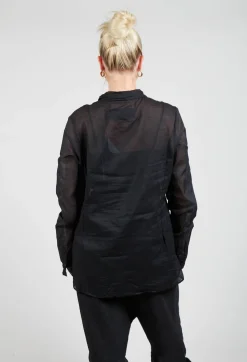 Rundholz Dip Shirts & Blouses^Sheer Shirt in Black Stiff