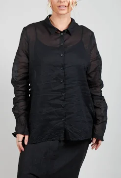 Rundholz Dip Shirts & Blouses^Sheer Shirt in Black Stiff