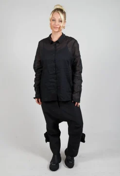 Rundholz Dip Shirts & Blouses^Sheer Shirt in Black Stiff