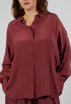 Amici Shirts & Blouses^Sheer Shirt in Intense Rust