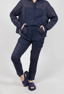Rundholz Dip Trousers^Sheer Skinny Leg Trousers in Ink Paper