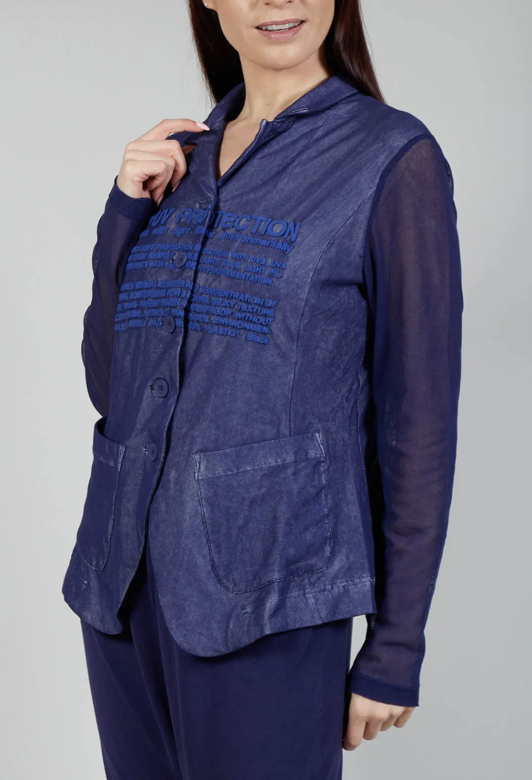 Rundholz Black Label Jackets^Sheer Sleeve Jacket in Azur Print