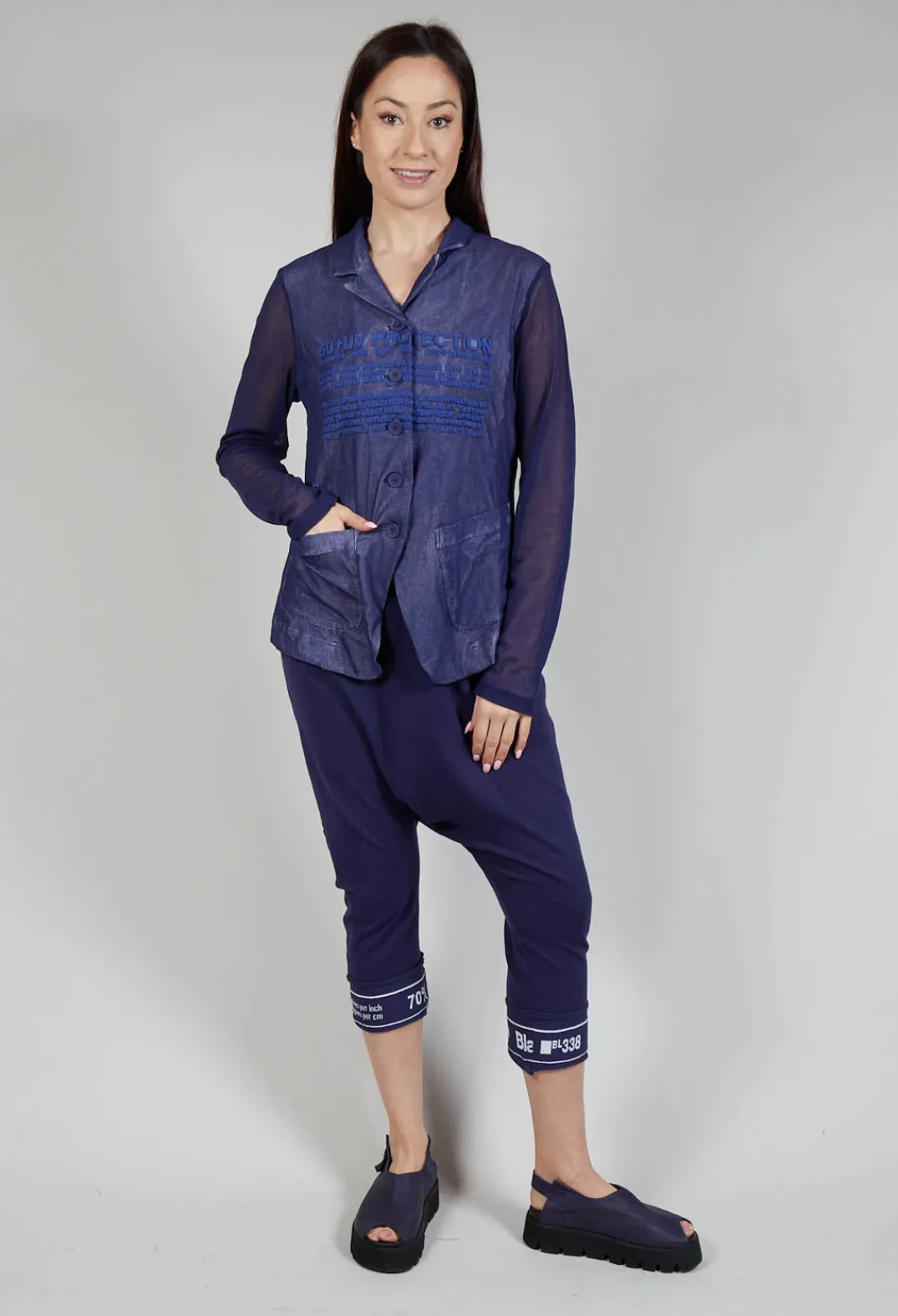 Rundholz Black Label Jackets^Sheer Sleeve Jacket in Azur Print