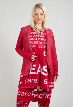 Rundholz Black Label Jackets^Sheer Sleeve Jacket in Chili Print