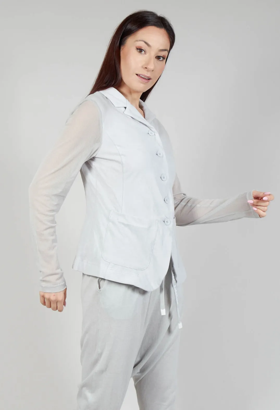 Rundholz Black Label Jackets^Sheer Sleeve Jacket in Grey