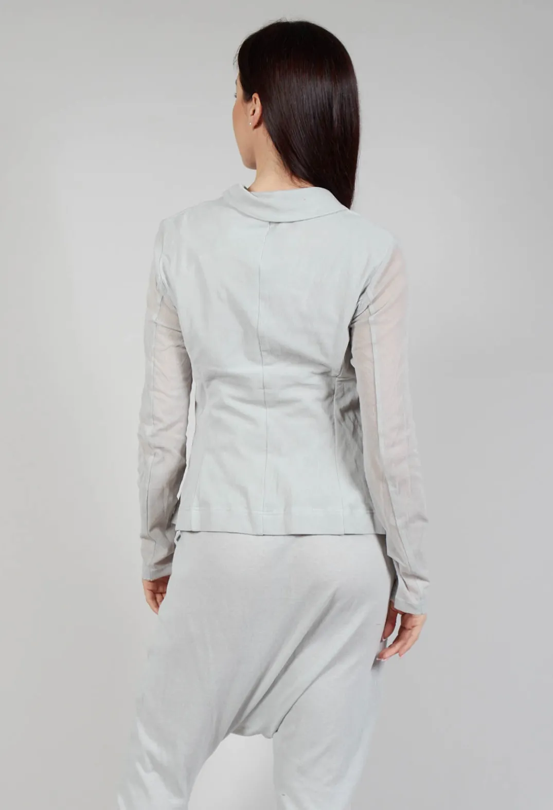 Rundholz Black Label Jackets^Sheer Sleeve Jacket in Grey Grey Print