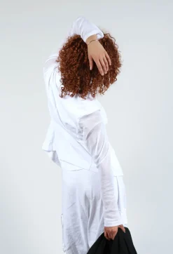 Rundholz Black Label Jackets^Sheer Sleeve Jacket in White White Print