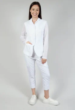 Rundholz Black Label Jackets^Sheer Sleeve Jacket in White White Print