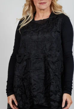 Rundholz Mainline Tops^Sheer Sleeveless Top in Black