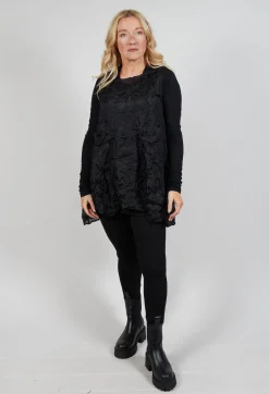 Rundholz Mainline Tops^Sheer Sleeveless Top in Black