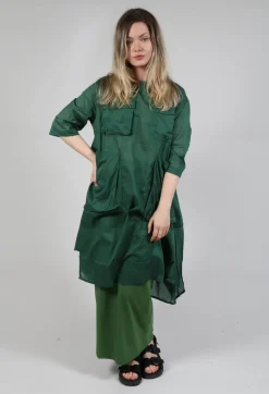 Bread and Butter Dresses^Sheer Smock Dress in Green