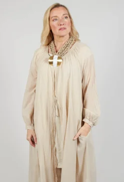Amici Dresses^Sheer Tunic in Oatmeal