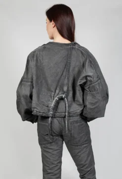 Rundholz Mainline Jackets^Shirred Jacket in Coal Cloud