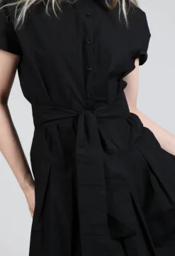 Apuntob Dresses^Shirt Dress in Black