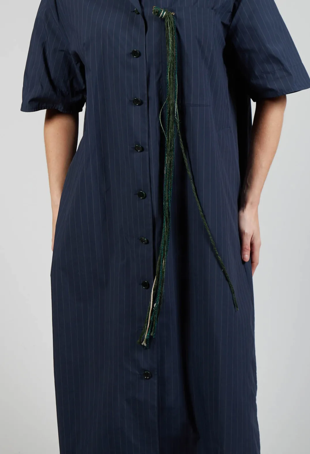 SOH Dresses^Shirt Dress in Navy Stripe