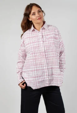 Hannoh Wessel Shirts & Blouses^Shirt Print Clarissa in Fucshia Checks