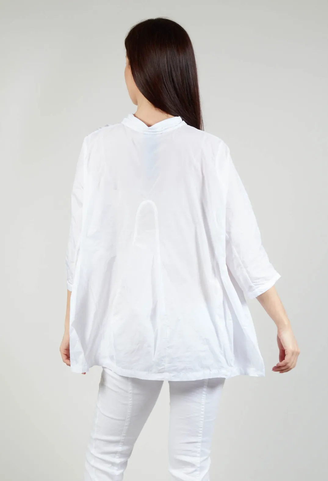 Rundholz Black Label Shirts & Blouses^Shirt with Cropped Sleeves in White