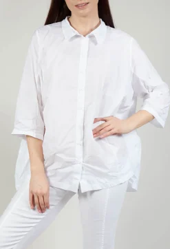 Rundholz Black Label Shirts & Blouses^Shirt with Cropped Sleeves in White
