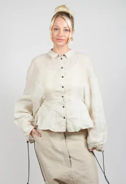 Rundholz Dip Shirts & Blouses^Shirt with Cuff Pull Toggles in Eraser Stiff