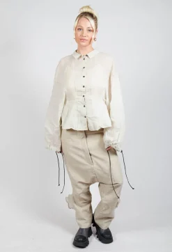 Rundholz Dip Shirts & Blouses^Shirt with Cuff Pull Toggles in Eraser Stiff